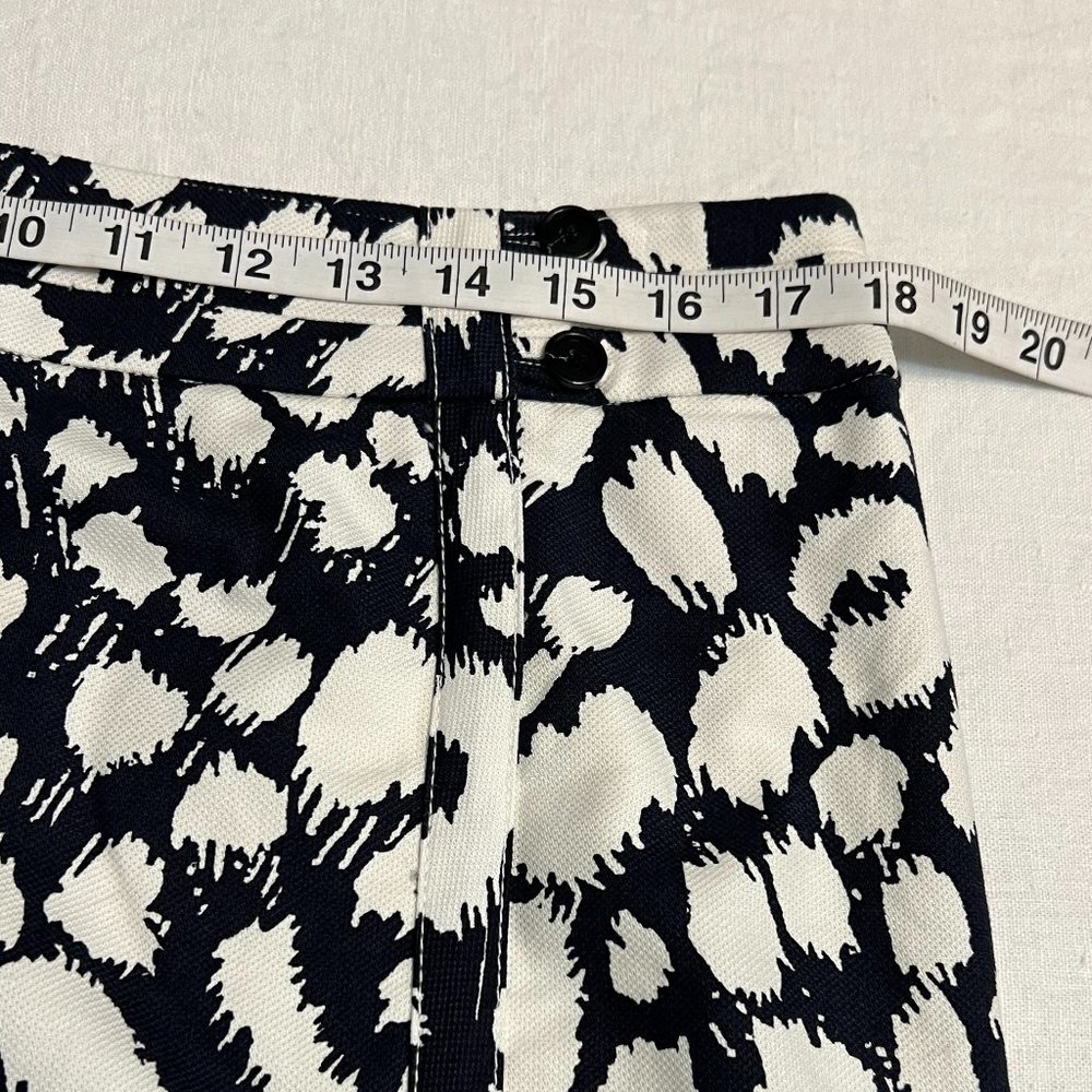 NWT LOFT Women's Pencil Skirt Dark Navy Geometric Size 12 Rayon Blend - Picture 5 of 7